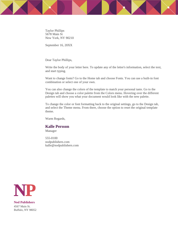 Geometric letterhead